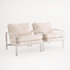 20th Century American Pair of Vintage Thayer Coggin Armchairs by Milo Baughman