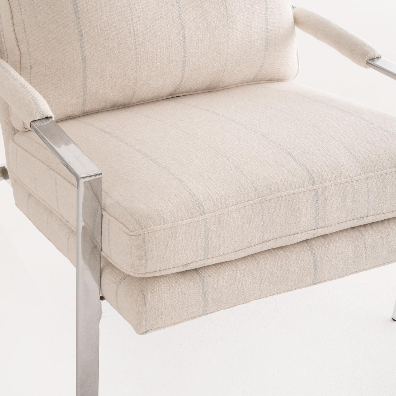 20th Century American Pair of Vintage Thayer Coggin Armchairs by Milo Baughman For Sale 2