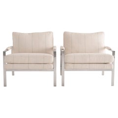 Pareja de sillones Thayer Coggin vintage americanos del siglo XX, de Milo Baughman