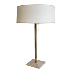 20th Century American Polished Brass Lightolier Table Lamp by Gerald Thurston