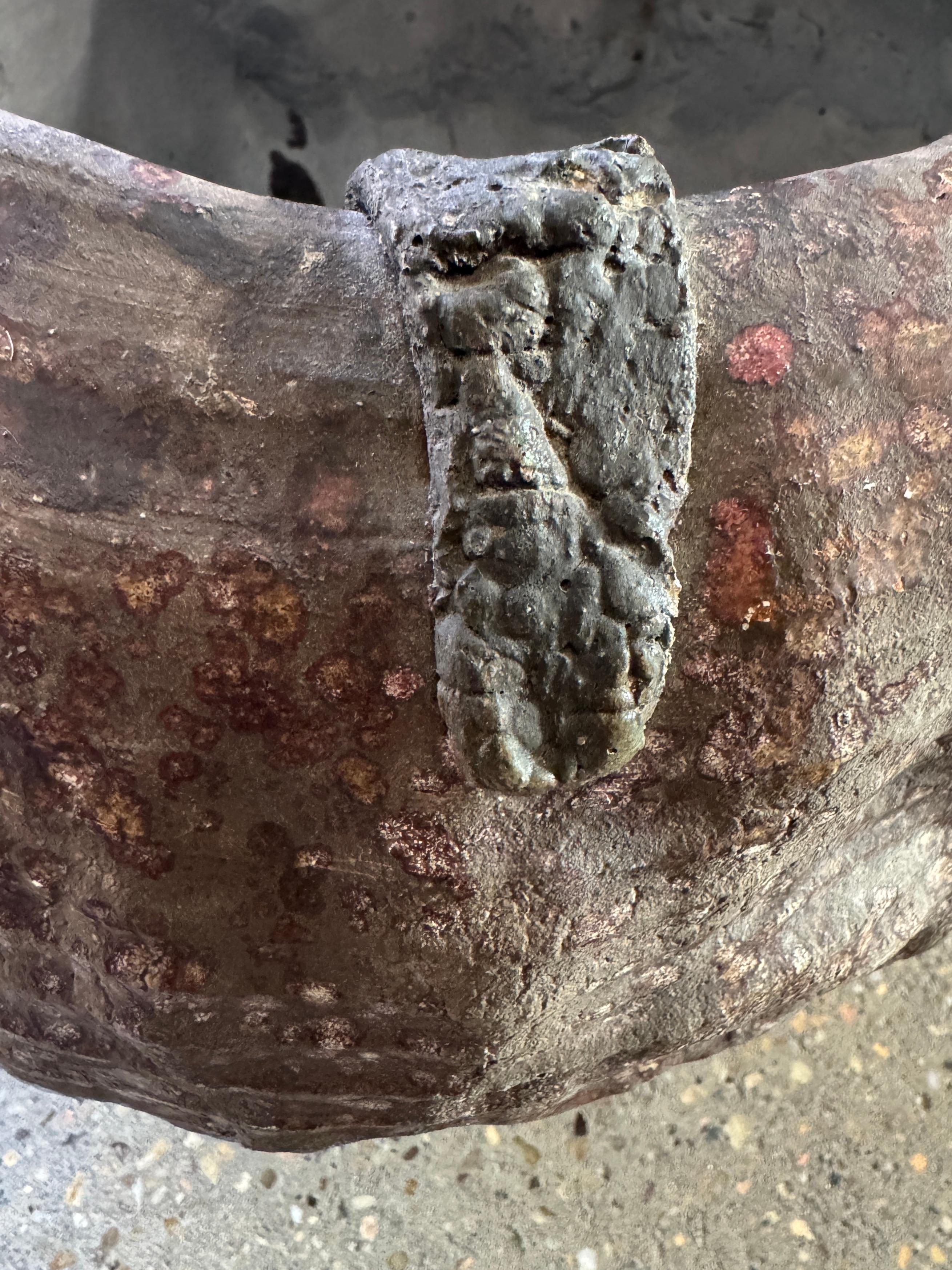 Studio Pottery americano del 20° secolo con manico Raku in stile giapponese Wabi-Sabi in vendita 6