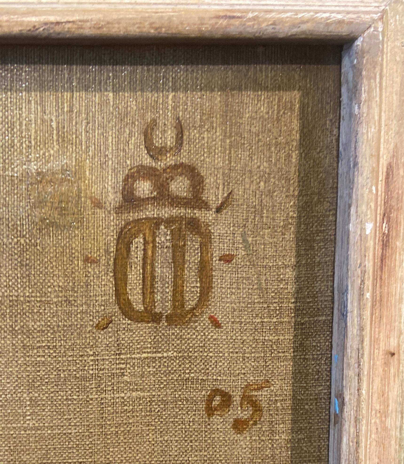 Olio su tela, monogrammato e datato 