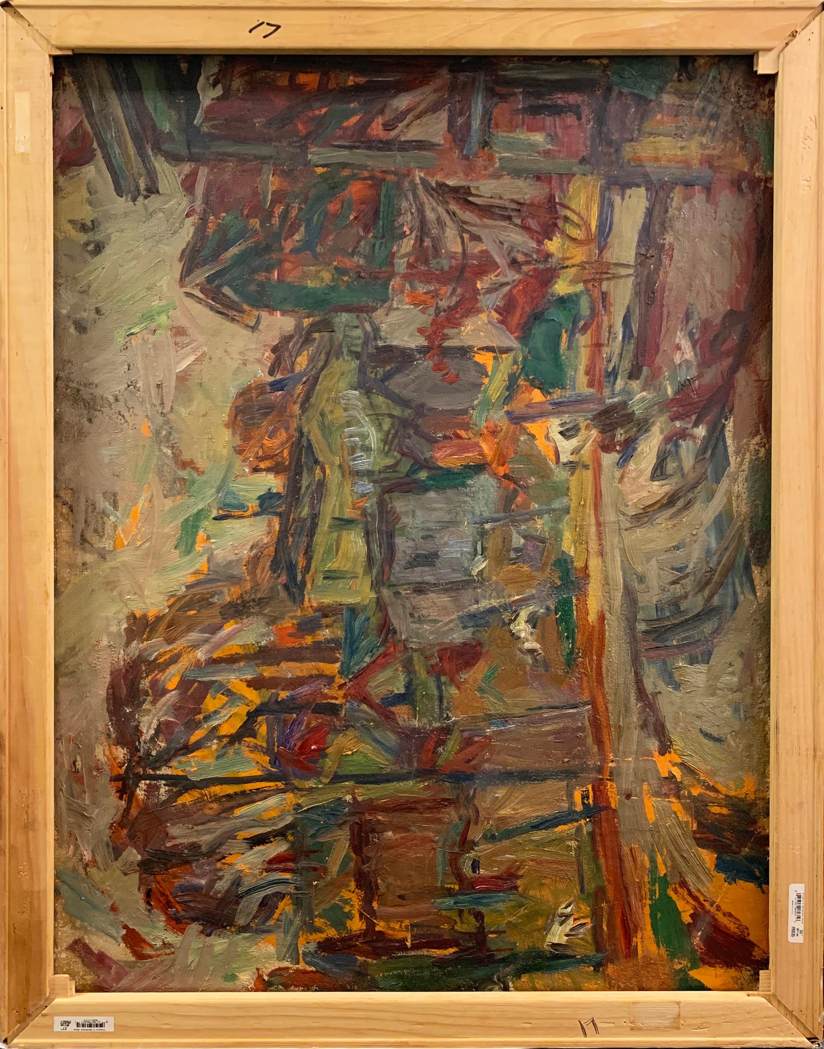 'Study of a Young Woman Seated', Large Expressionist Figural Oil, Female, Deco For Sale 4