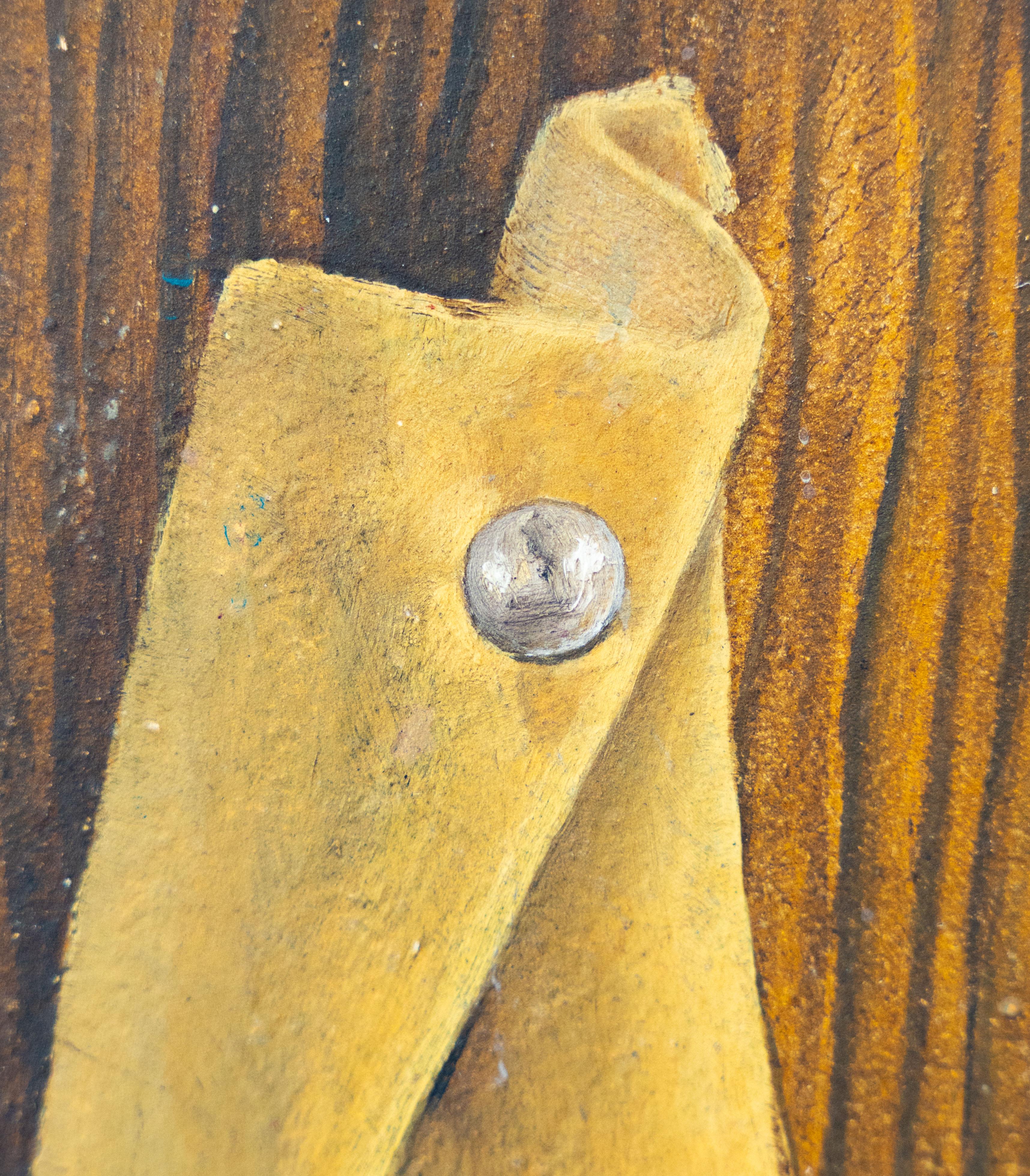 trompe l'oeil - Brown Figurative Painting by 20th century American School