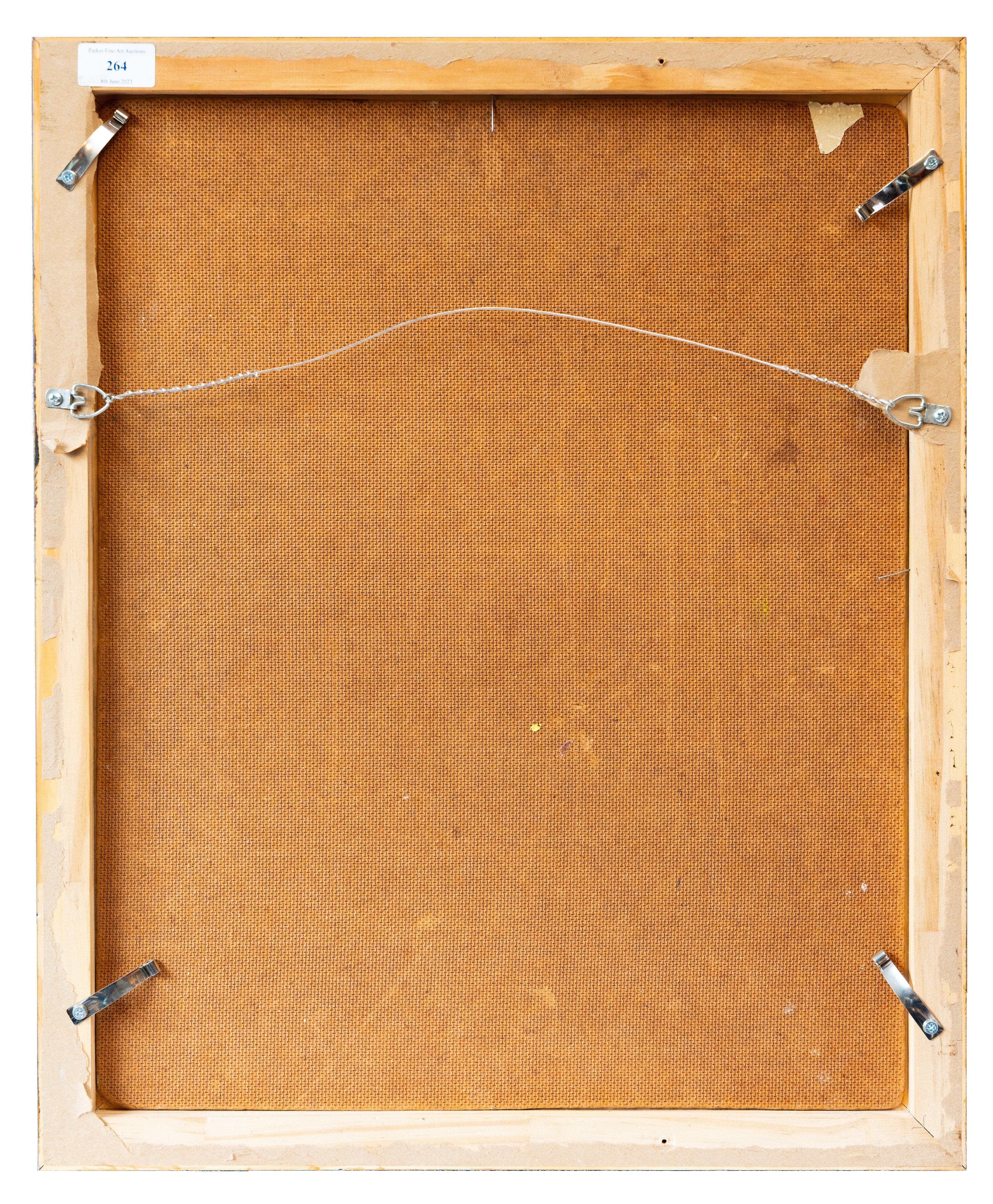 The work belongs to the American School of trompe-l’œil painting, a genre that flourished in the 19th century, delighting viewers with illusions of reality. The composition presents a wooden board background, carefully painted to mimic grain, knots,
