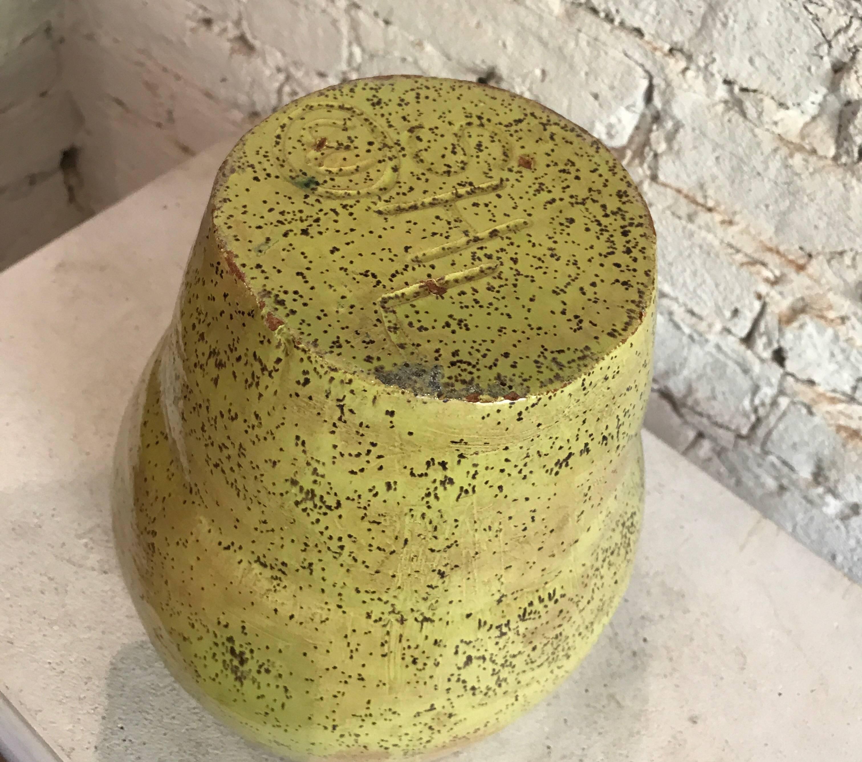 20th Century American Studio Pottery in Citron For Sale 4