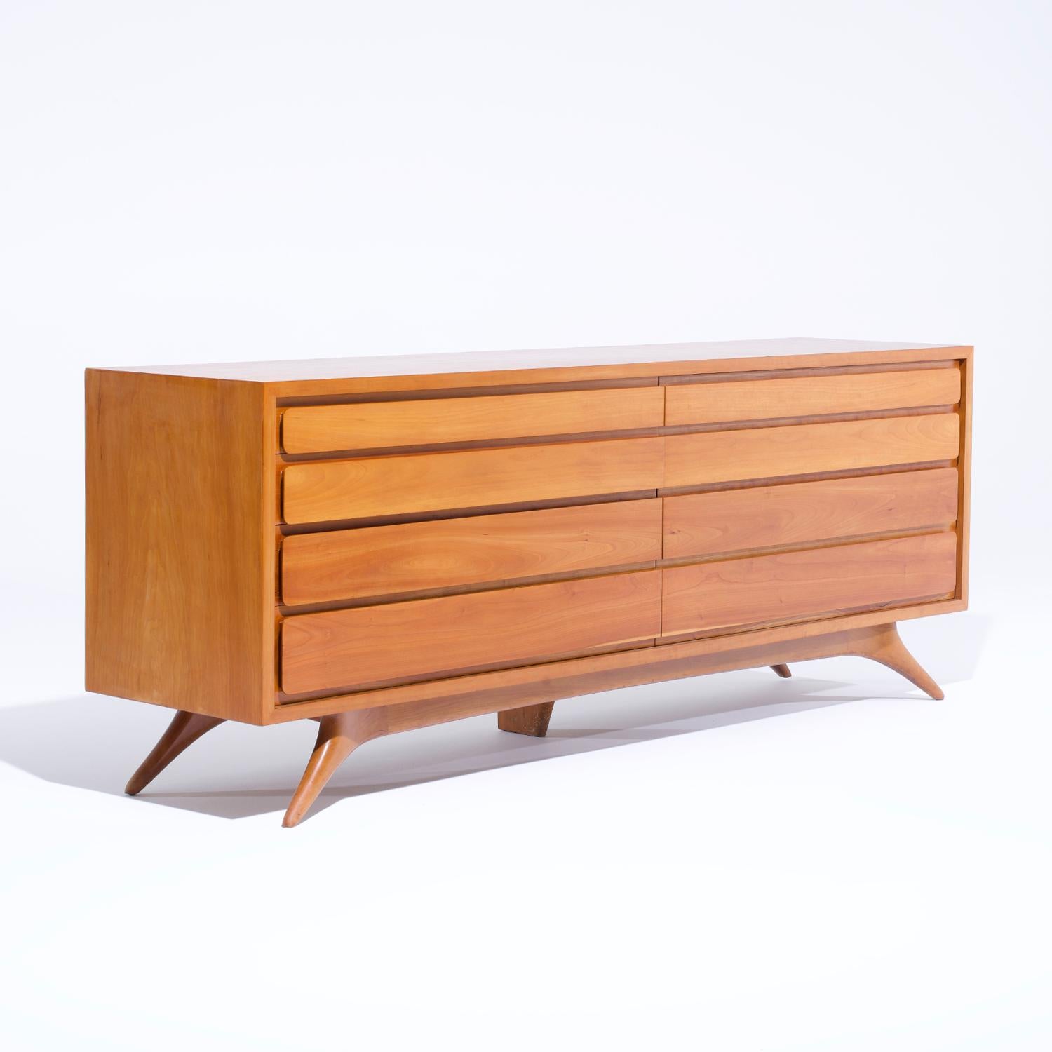 Mid-Century Modern 20th Century American Vintage Bleached Mahogany Dresser by Vladimir Kagan For Sale