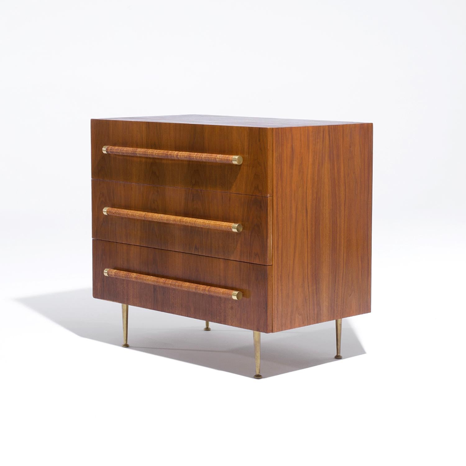 Mid-Century Modern 20th Century American Vintage Widdicomb Walnut Dresser by T.H. Robsjohn Gibbings For Sale