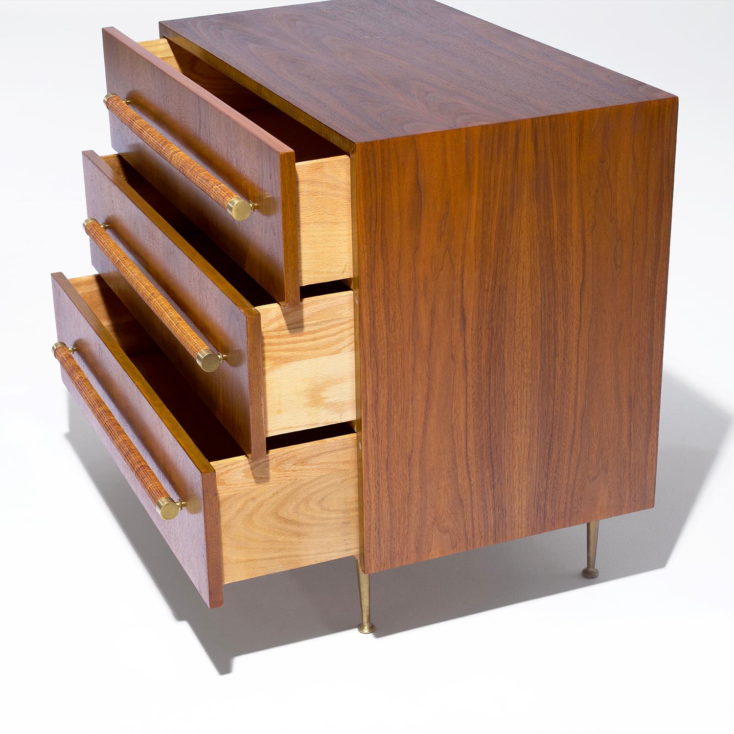 20th Century American Vintage Widdicomb Walnut Dresser by T.H. Robsjohn Gibbings For Sale 3