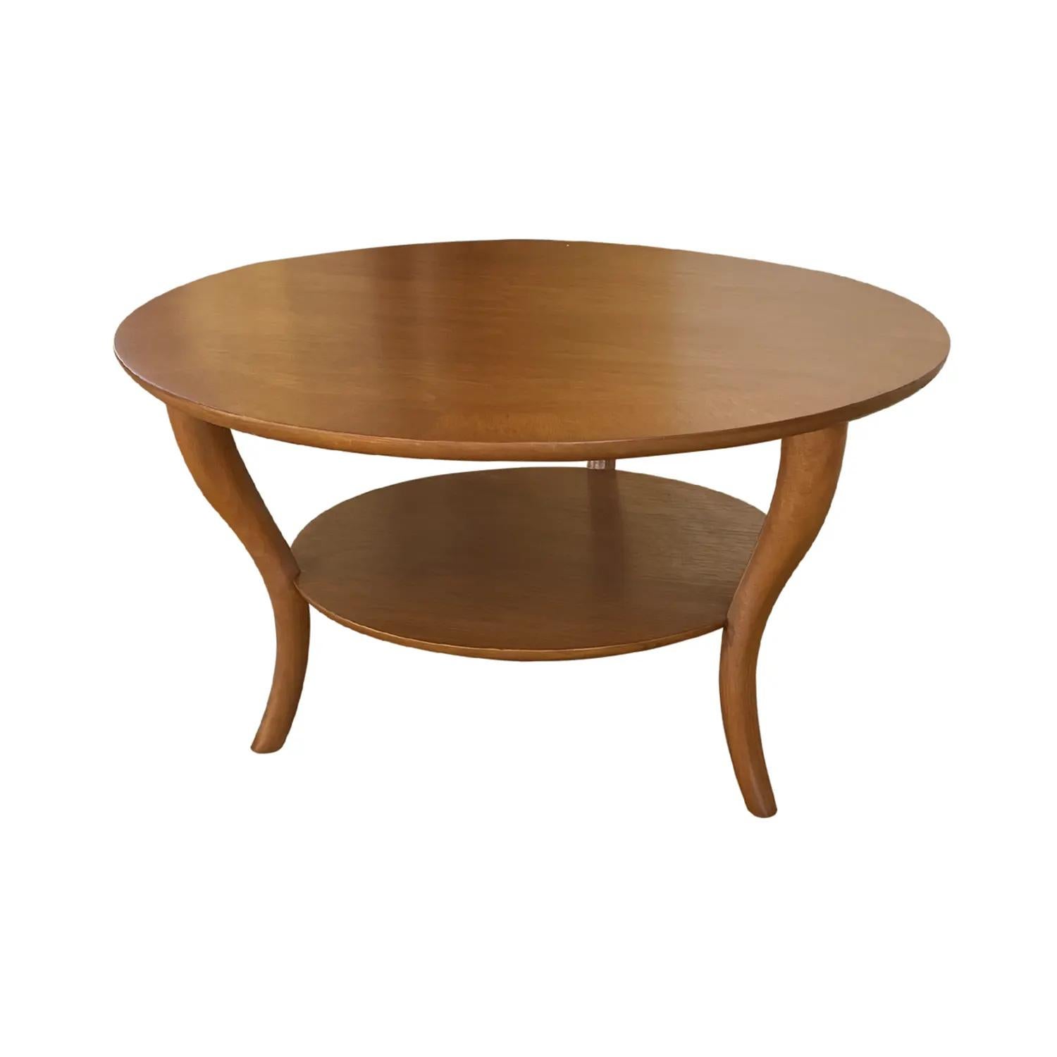 Hand-Carved 20th Century American Widdicomb Walnut Cocktail Table by T.H. Robsjohn-Gibbings For Sale