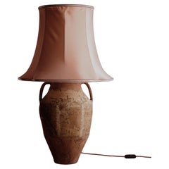 20th Century Anatolian Twin-Handled Terracotta Table Lamp