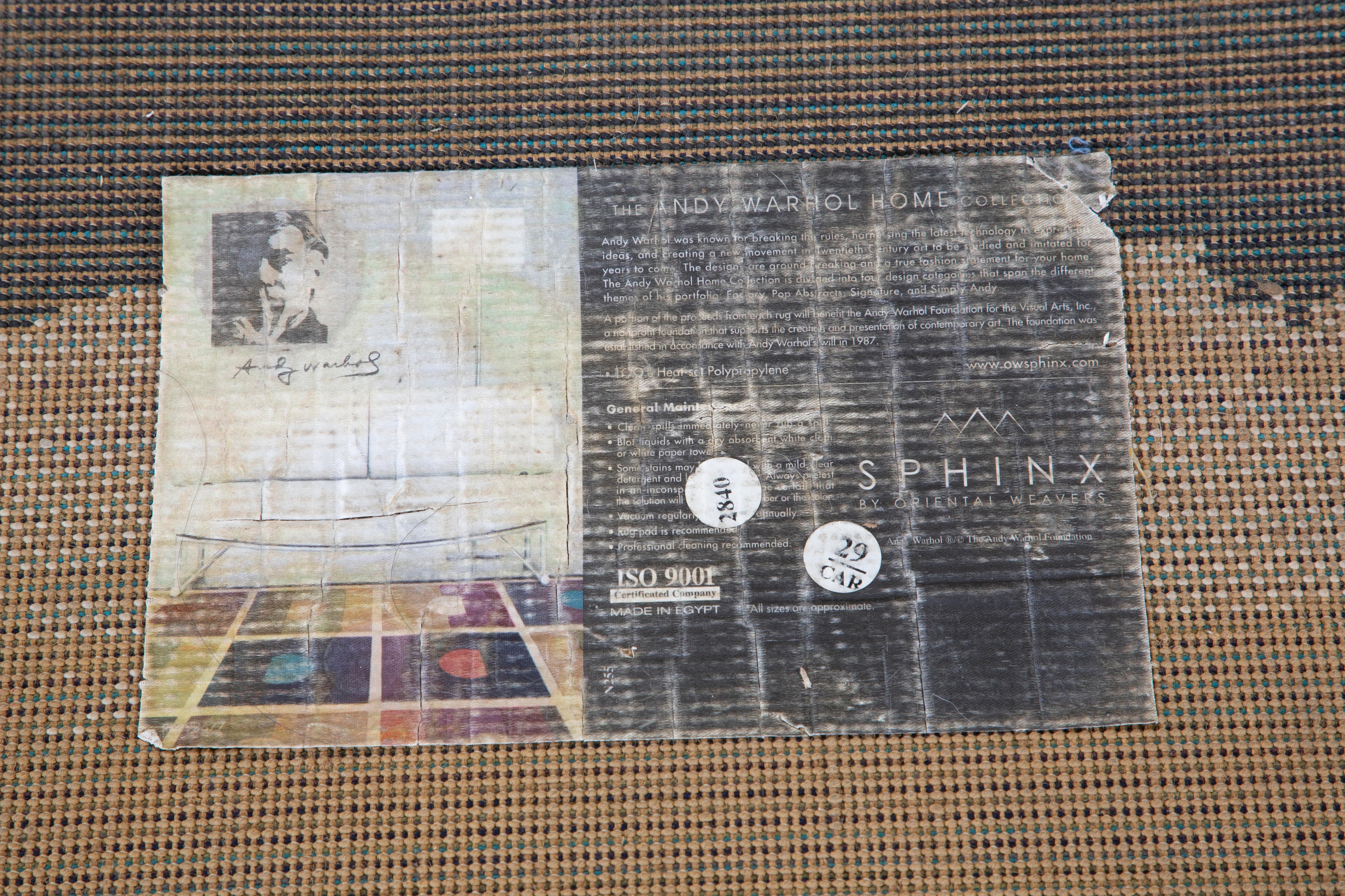 20th Century, Andy Warhol for Sphinx Round Rug in vendita 5