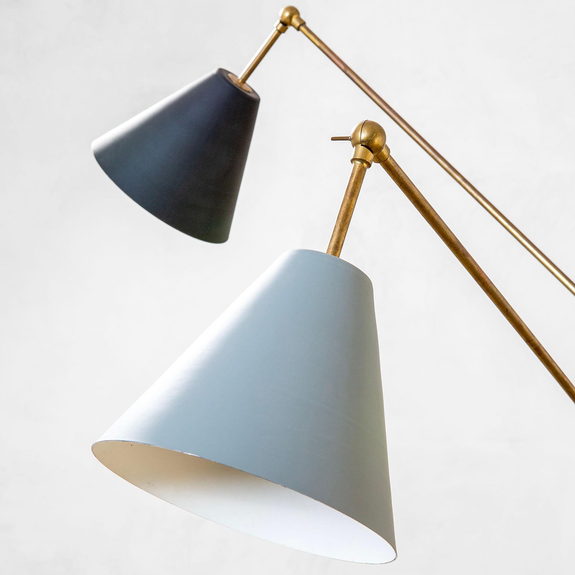 Italian 20th Century Angelo Lelii Floor Lamp Mod. 12128 Triennale for Arredoluce, 50s