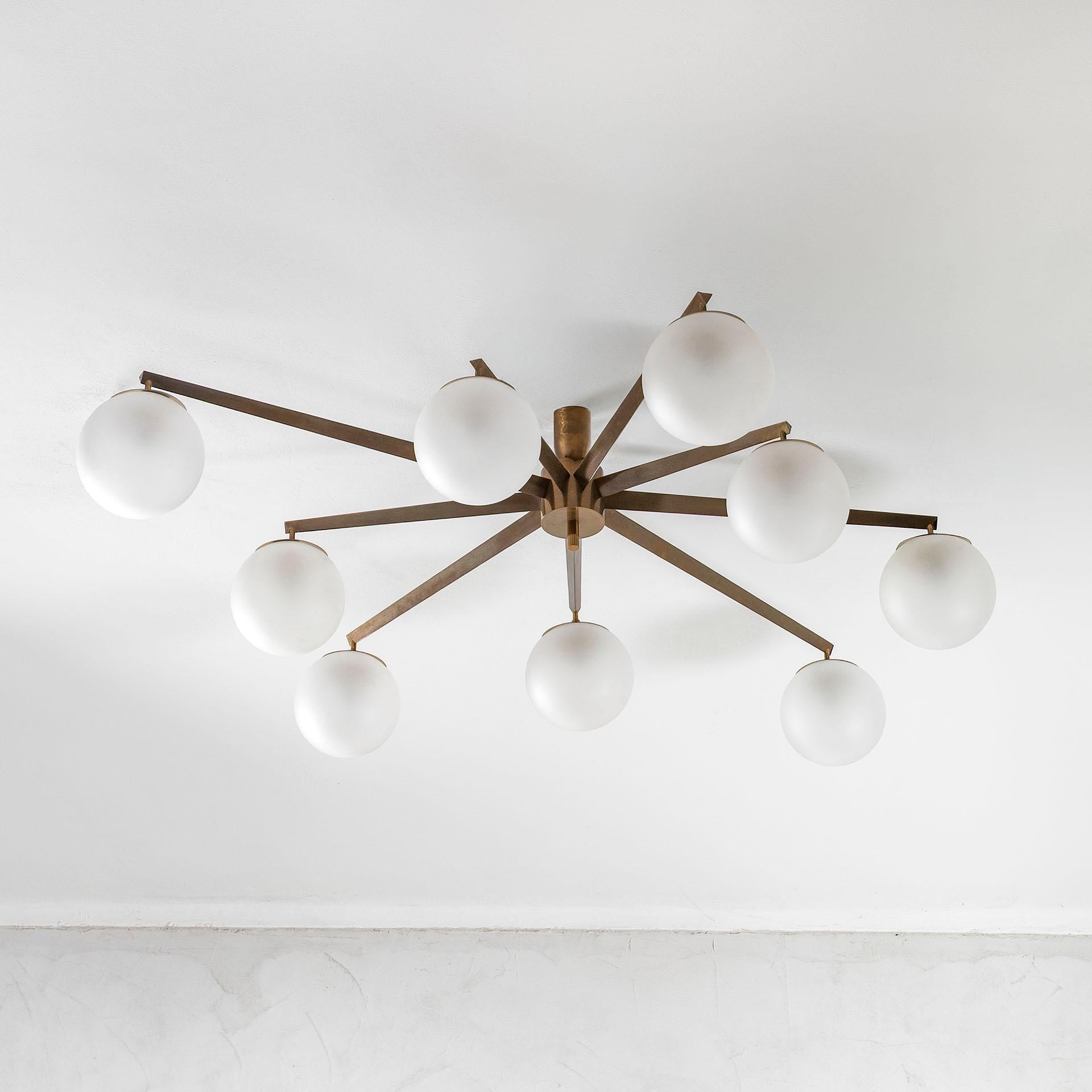 Mid-Century Modern 20e siècle, Angelo Lelii pour Arredoluce Plafonnier en vente