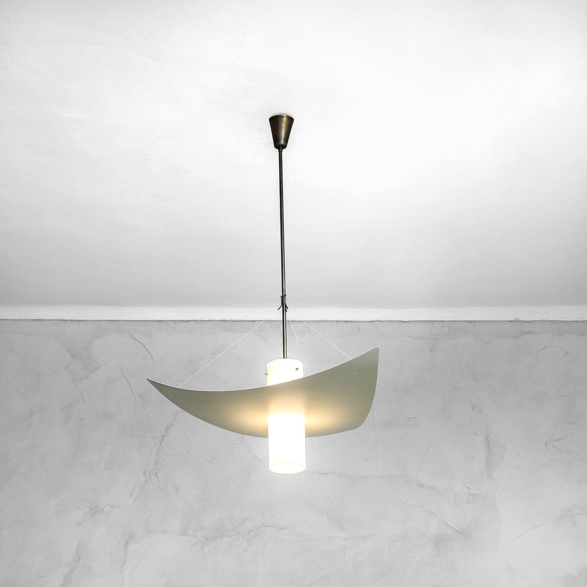 Angelo Lelii became an influential designer in postwar Italy, especially in the field of modern lighting design. In the 1947 He founded  Arredoluce, a premier manufacturer of forniture and lighting. 
Angelo Lelii’s lamps and lighting objects stand