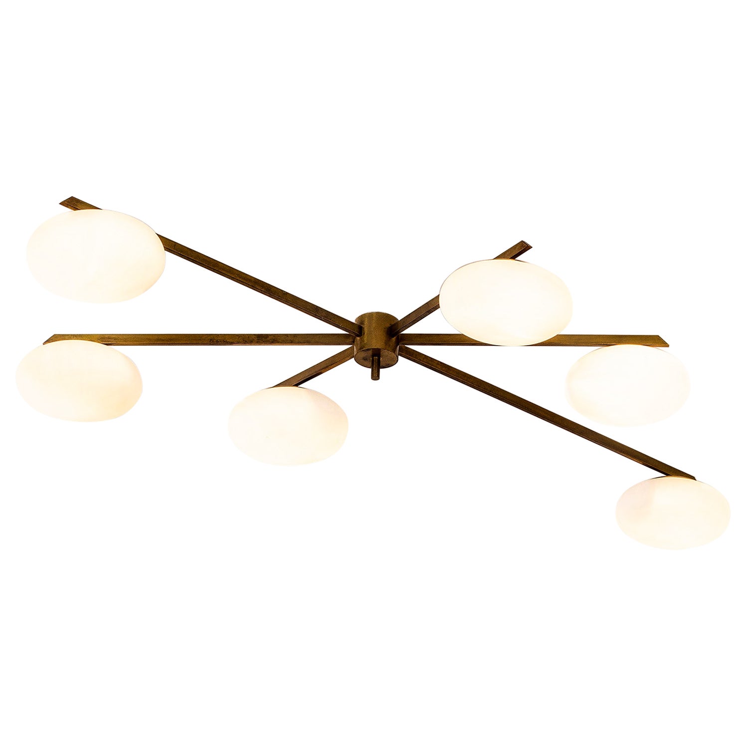 20e siècle Angelo Lelii pour Arredoluce Lustre mod. 6 Moon