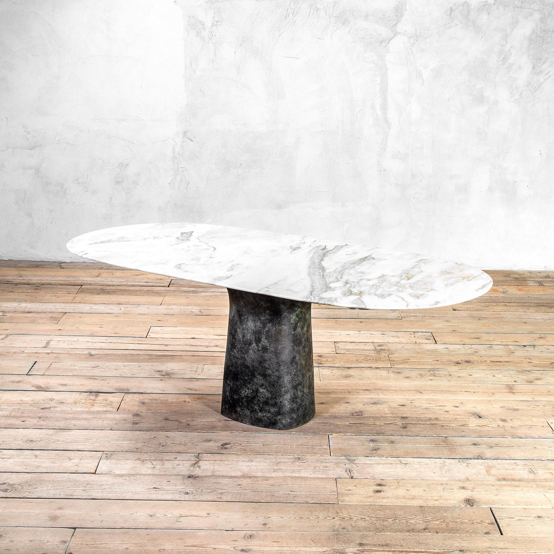Bronze Table de salle à manger du 20e siècle Angelo Mangiarotti et Chiara Campo  en vente