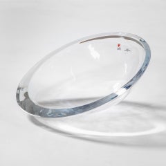 Siglo XX Angelo Mangiarotti Centro de mesa Modelo Casta para Colle Totalmente de Cristal