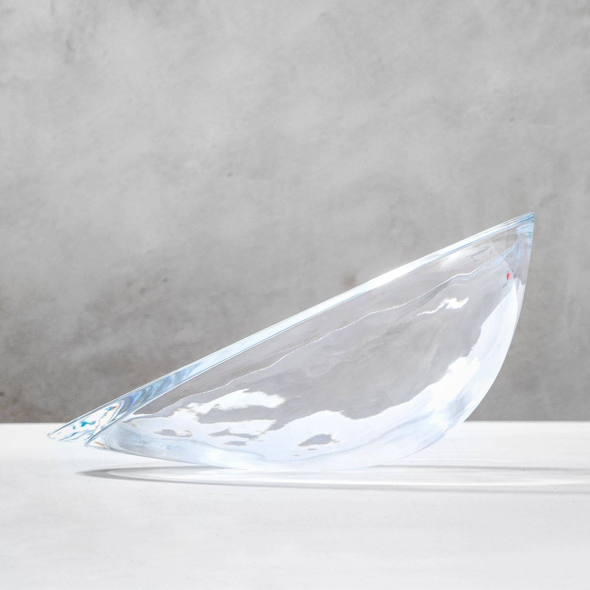 Italian 20th Century Angelo Mangiarotti Centerpiece Model Casta for Colle Fully in Glass