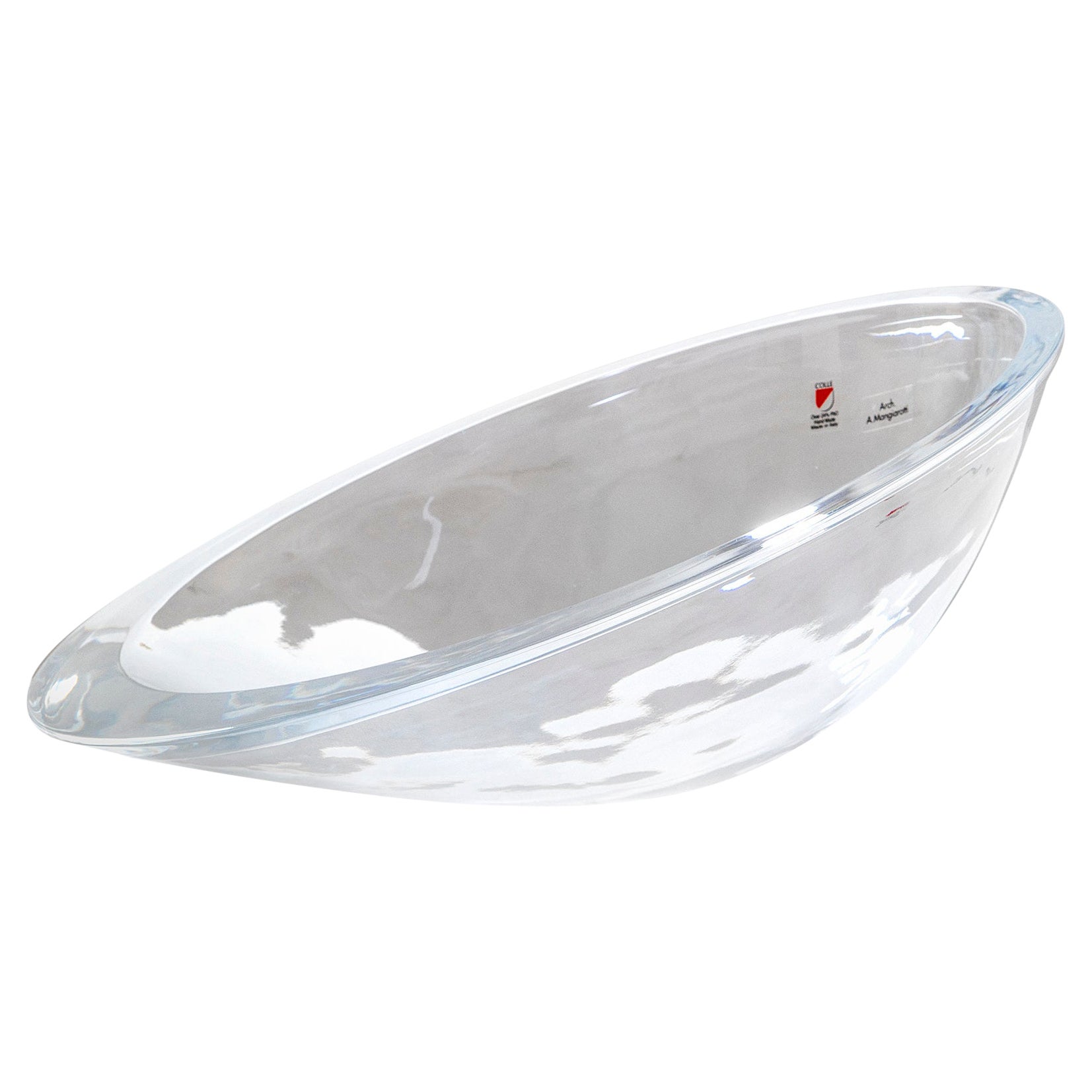 Modèle de centre de table Angelo Mangiarotti du 20ème siècle, modèle Casta pour Colle, entièrement en verre