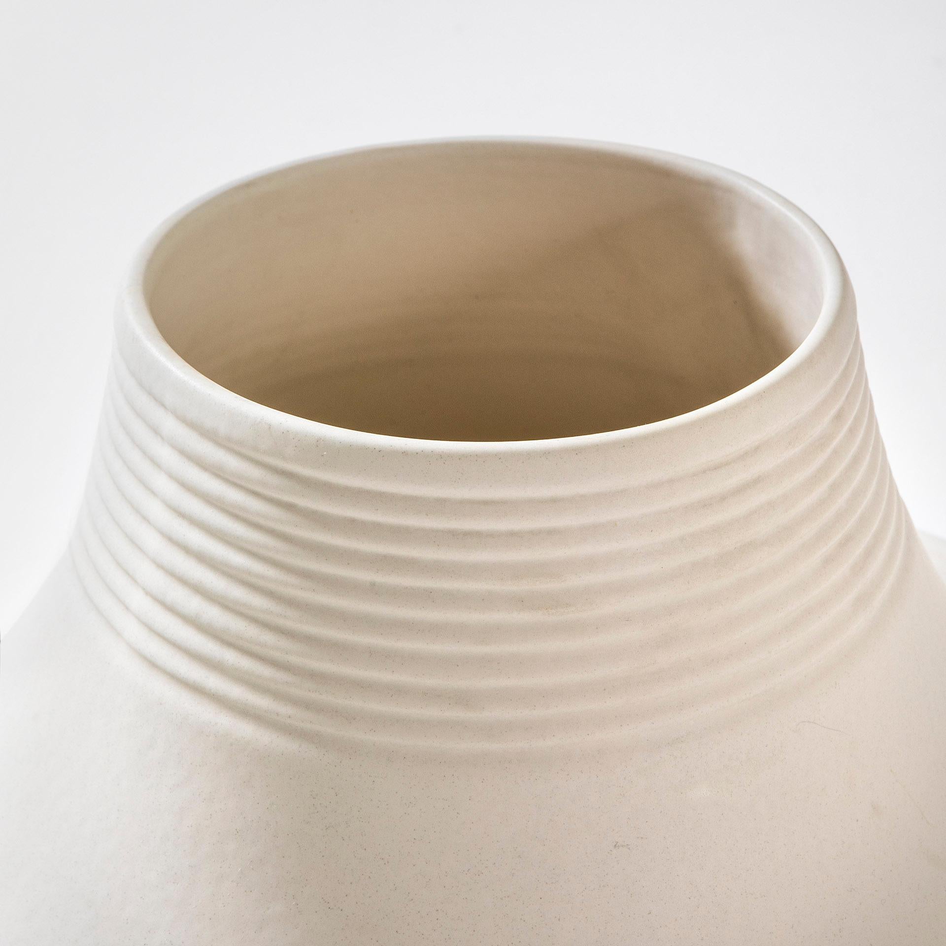 Mid-Century Modern 20th Century Angelo Mangiarotti Ceramic Vase Mod. Vesuvio for Gabbianelli '70 For Sale