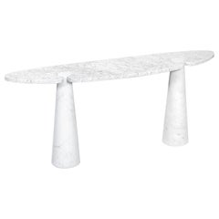20th Century, Angelo Mangiarotti Consolle Table mod. Eros in Carrara Marble 20th Century, Angelo Mangiarotti Consolle Table mod. Eros in Carrara Marble