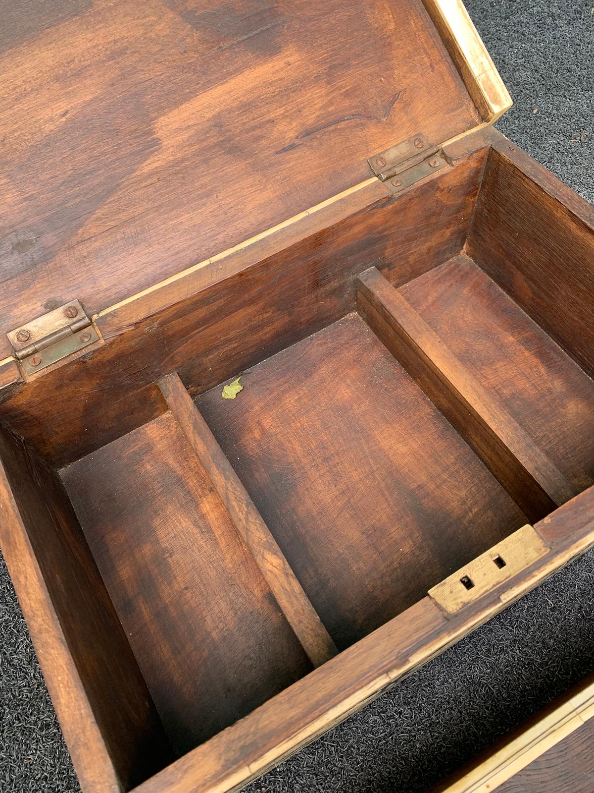 20th Century Anglo-Indian Bone Inlaid Box with Insert 11