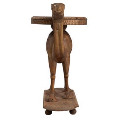 20th Century Anglo Indian Carved Camel Table - Practical Wood Design