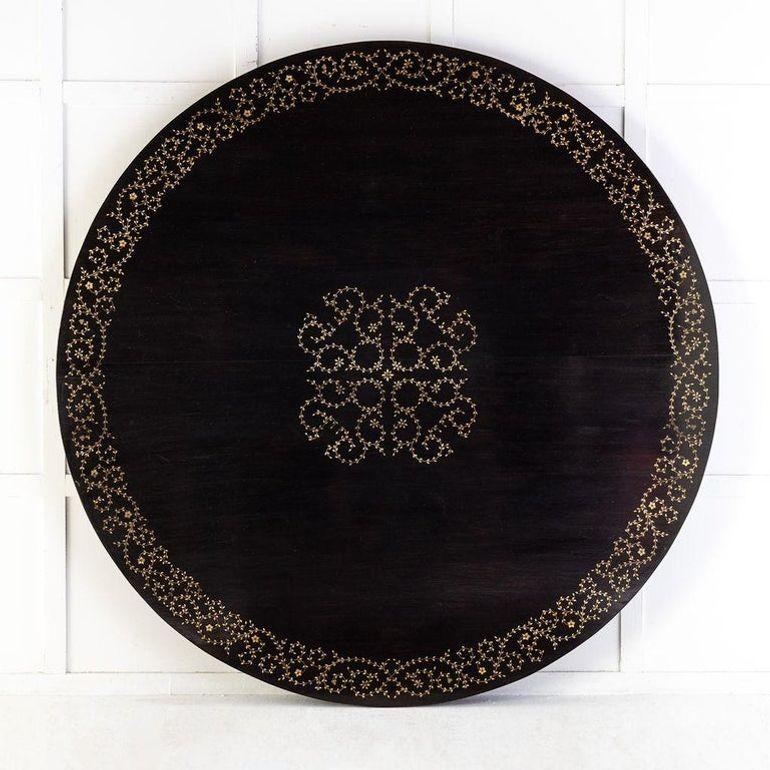 Ebonized 20th Century Anglo-Indian Ebonised Centre Table For Sale