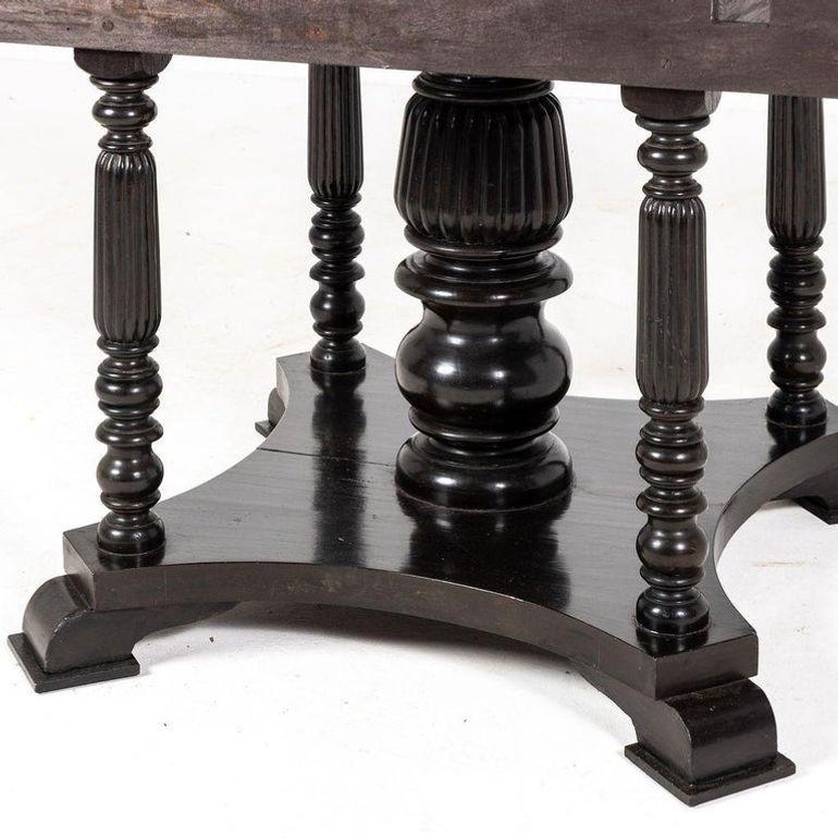 Early 20th Century 20th Century Anglo-Indian Ebonised Centre Table For Sale