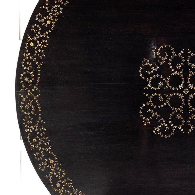 20th Century Anglo-Indian Ebonised Centre Table For Sale 1