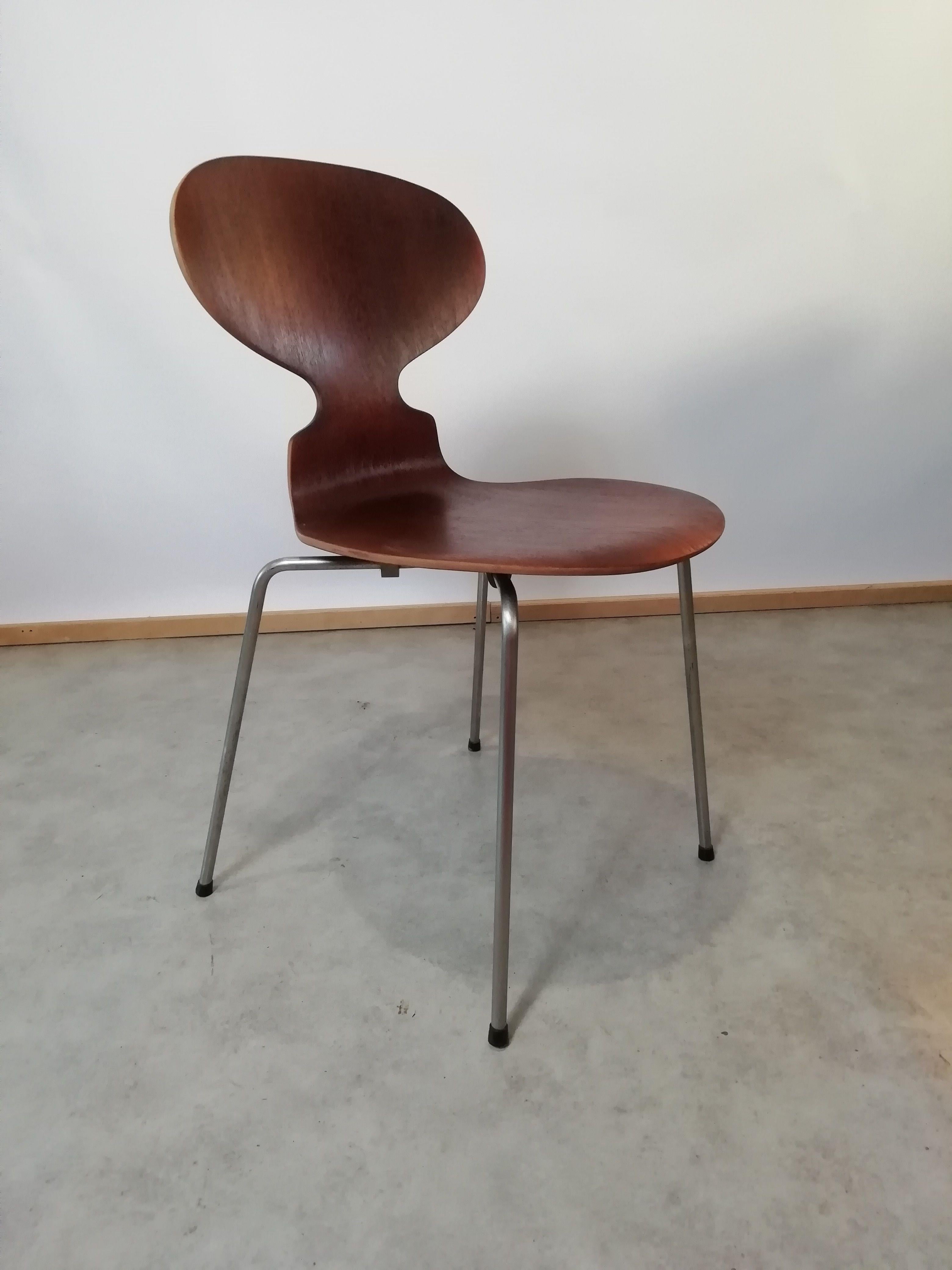 20th Century Ant Dining Chairs by Arne Jacobsen Fritz Hansen, 1950s, Set of 4 8