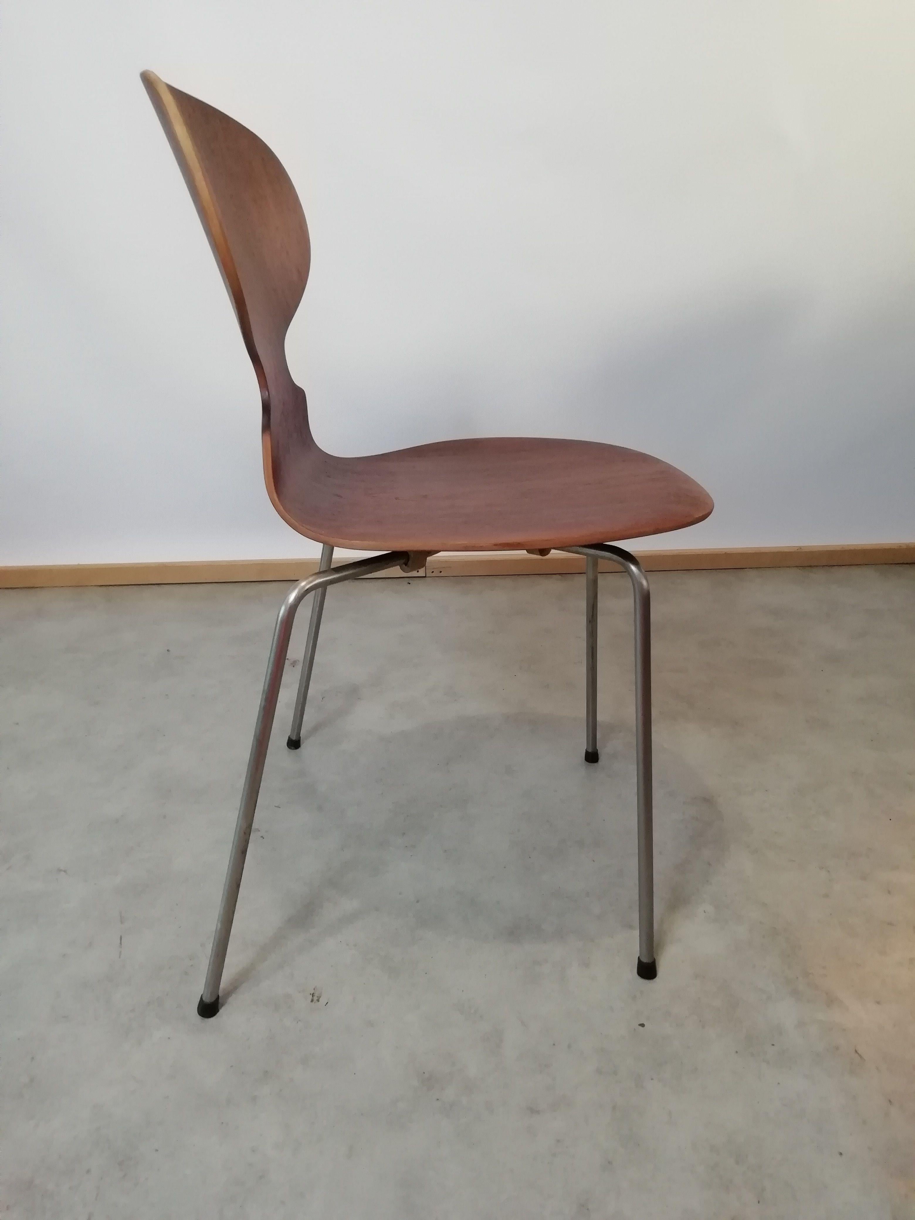 20th Century Ant Dining Chairs by Arne Jacobsen Fritz Hansen, 1950s, Set of 4 9
