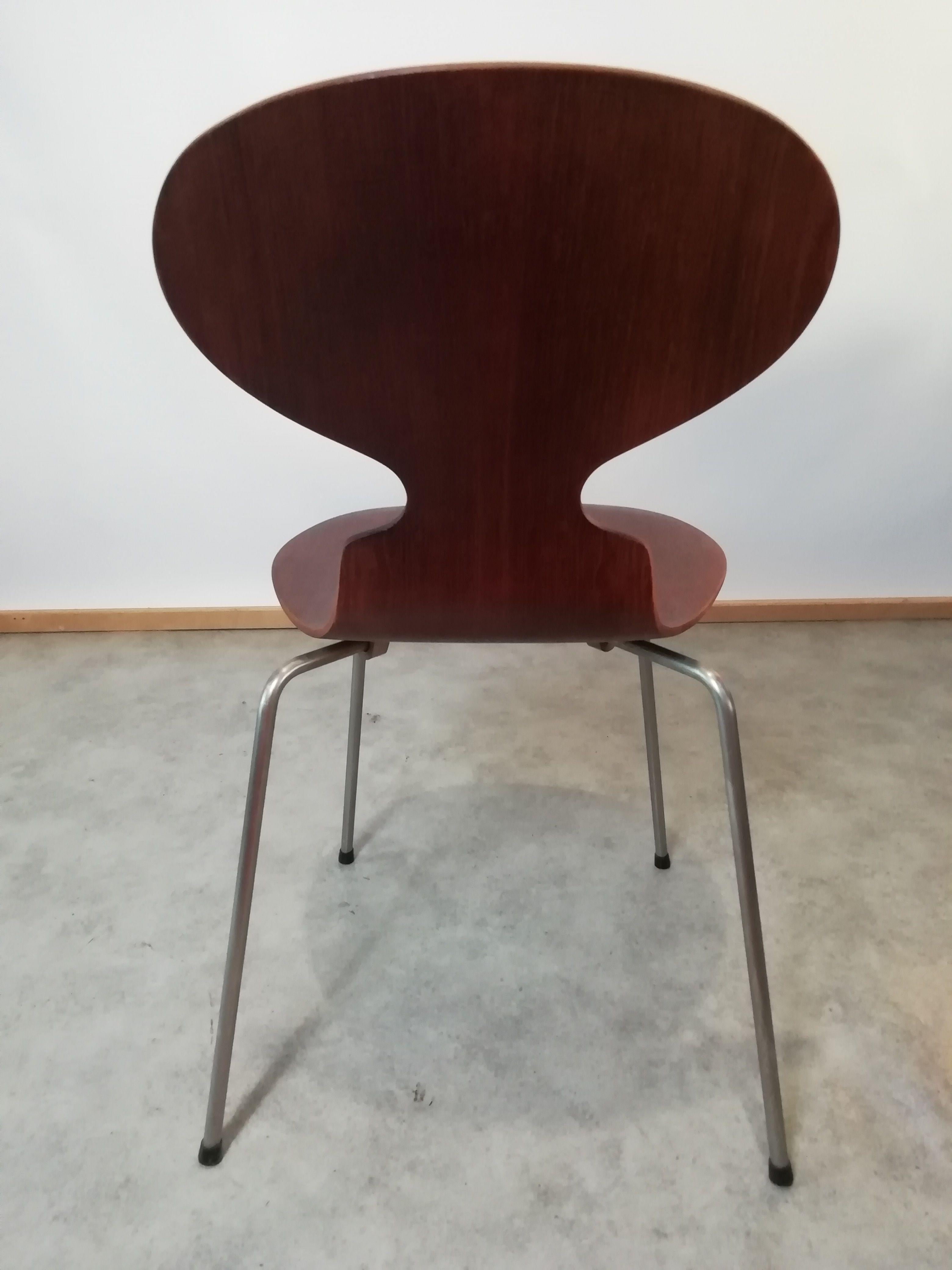20th Century Ant Dining Chairs by Arne Jacobsen Fritz Hansen, 1950s, Set of 4 12