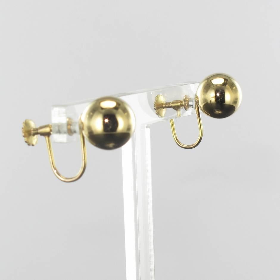 20th Century Antique 18 Karat Gold Pearls Earrings 2