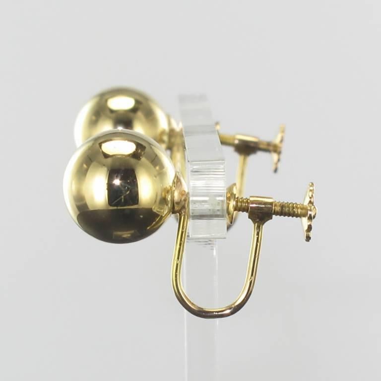20th Century Antique 18 Karat Gold Pearls Earrings 4