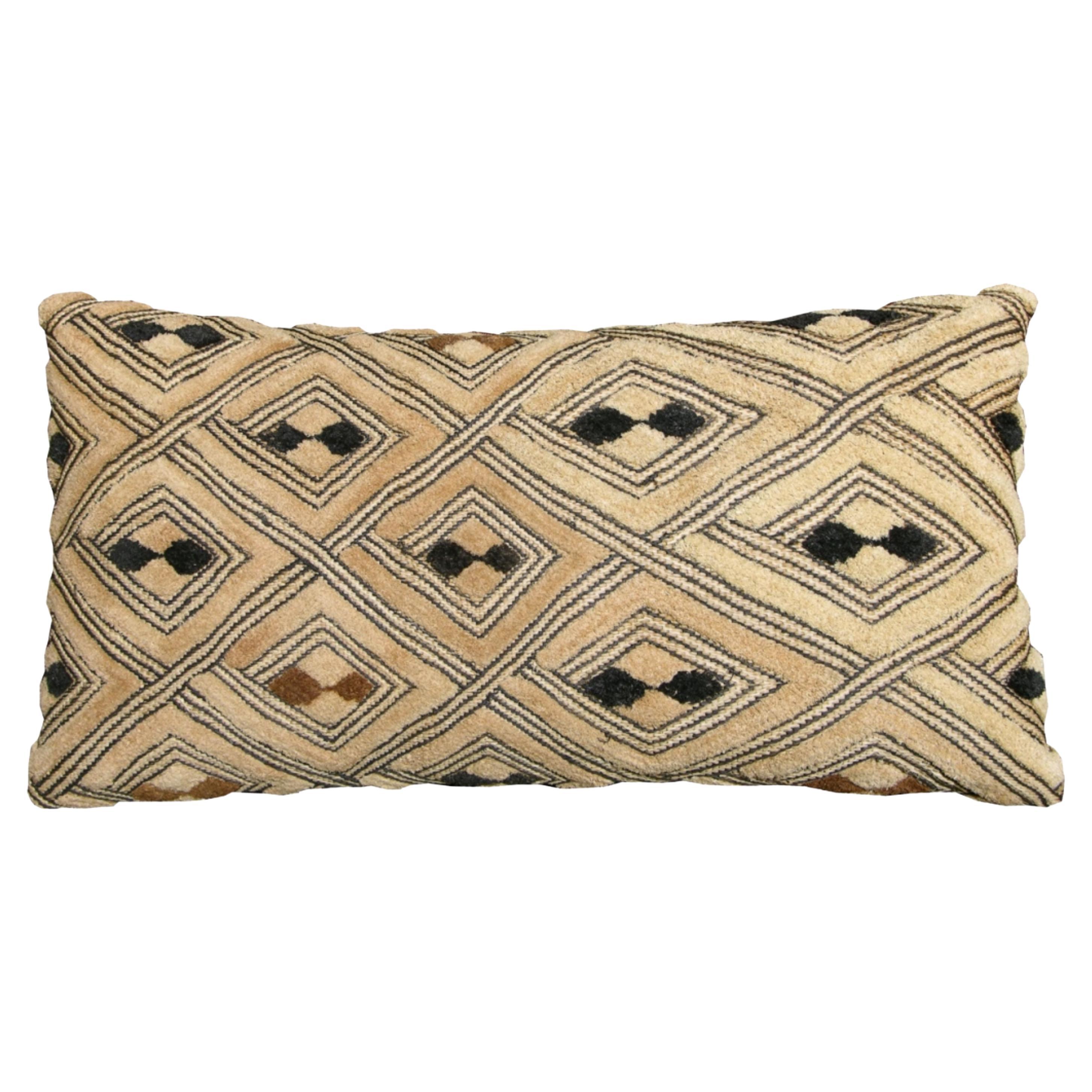 20th Century Antique Araffia Velvet Textile Pillow For Sale