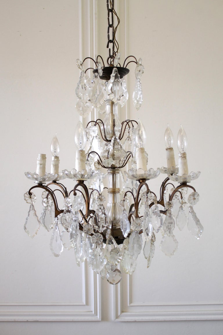 20th Century Antique Brass And Crystal Chandelier For Sale At 1stdibs European 20th Century Antique Brass and Crystal Chandelier For Sale - 20th Century Antique Brass And Crystal Chandelier For Sale At 1stdibs