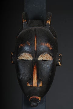 20th Century Antique Carved Wood Mask, African Art