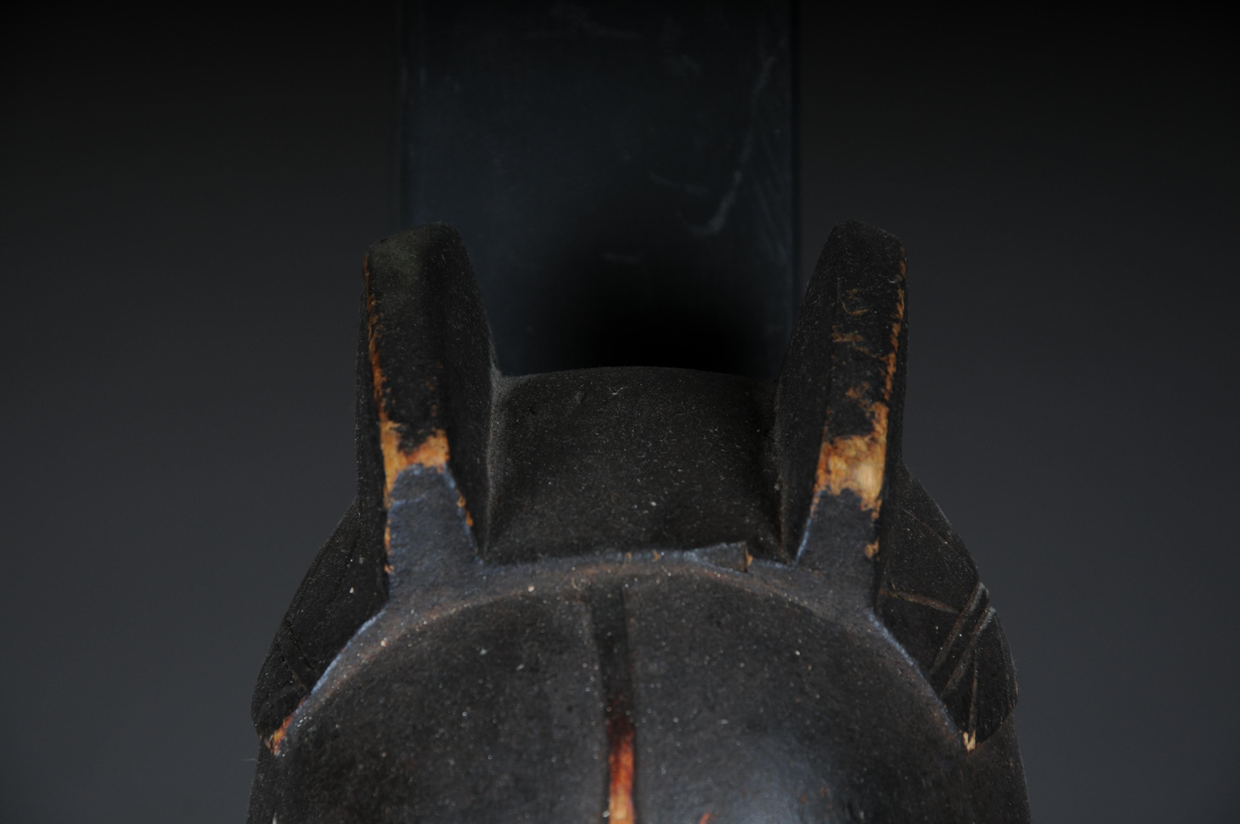 Máscara Antigua de Madera Tallada del Siglo XX, Arte Africano en venta 1
