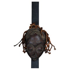 20th Century Antique Carved Wood Mask, African Art