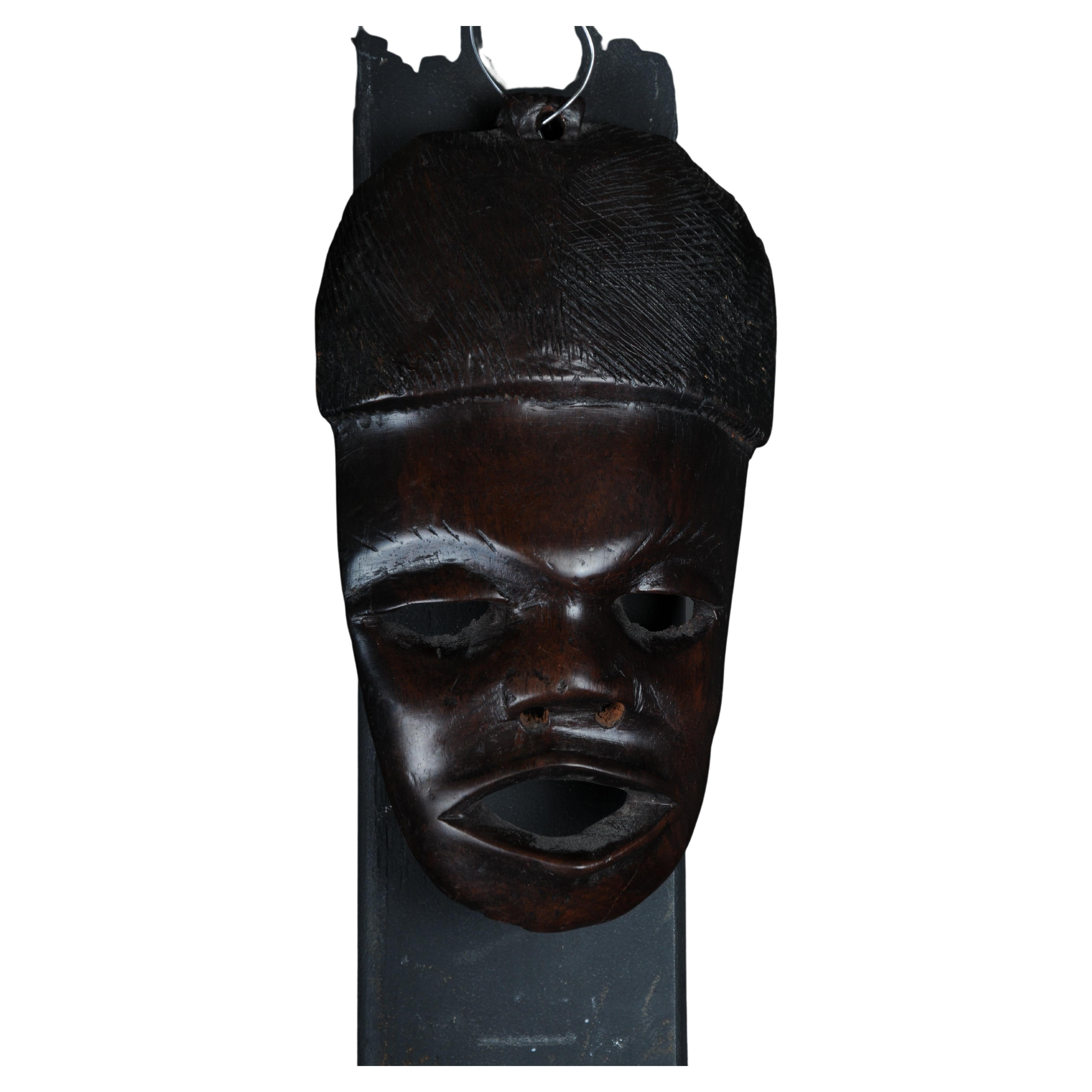 20th Century Antique Carved Wood Mask, African Art
