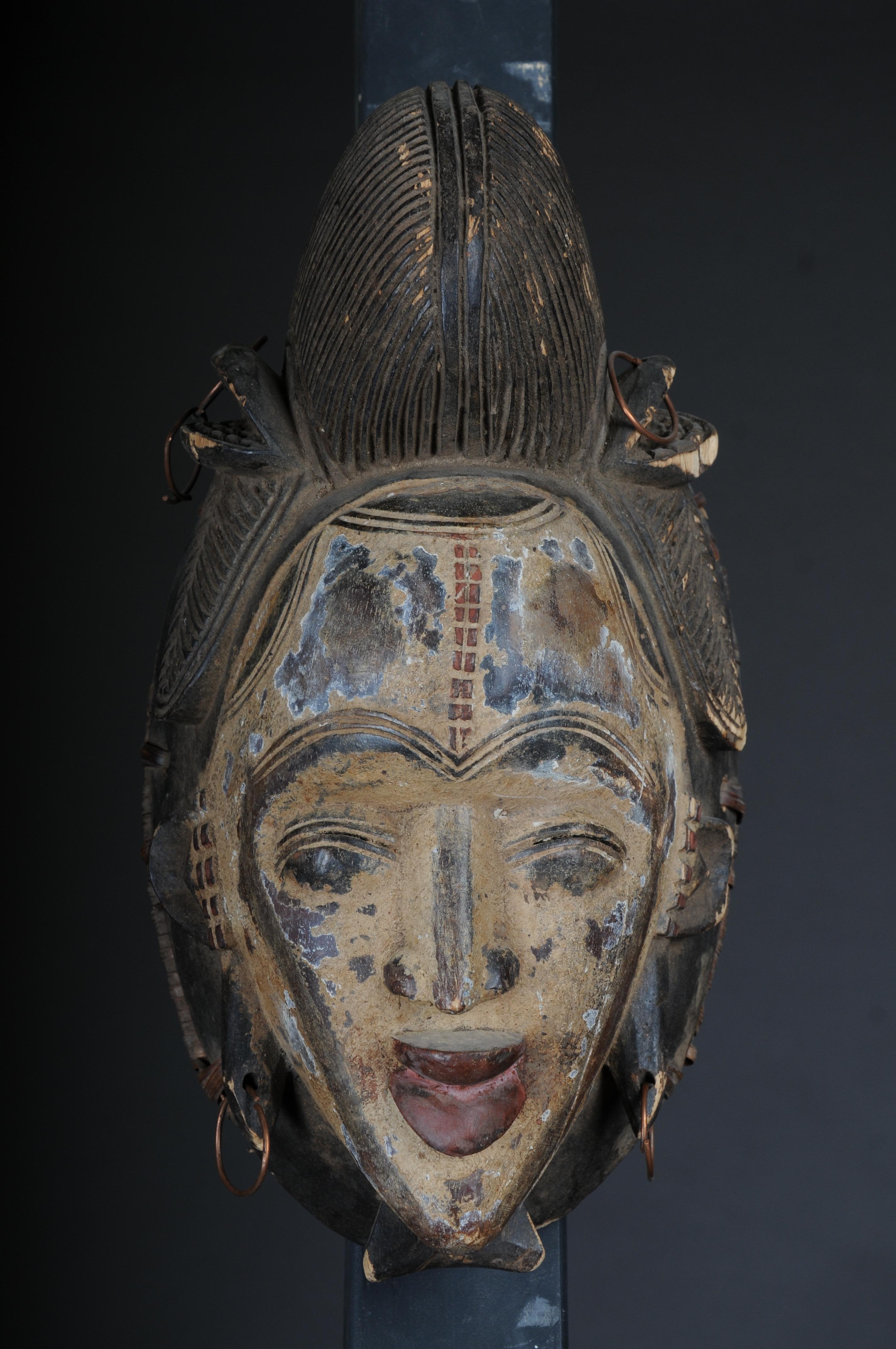 antique african wooden mask