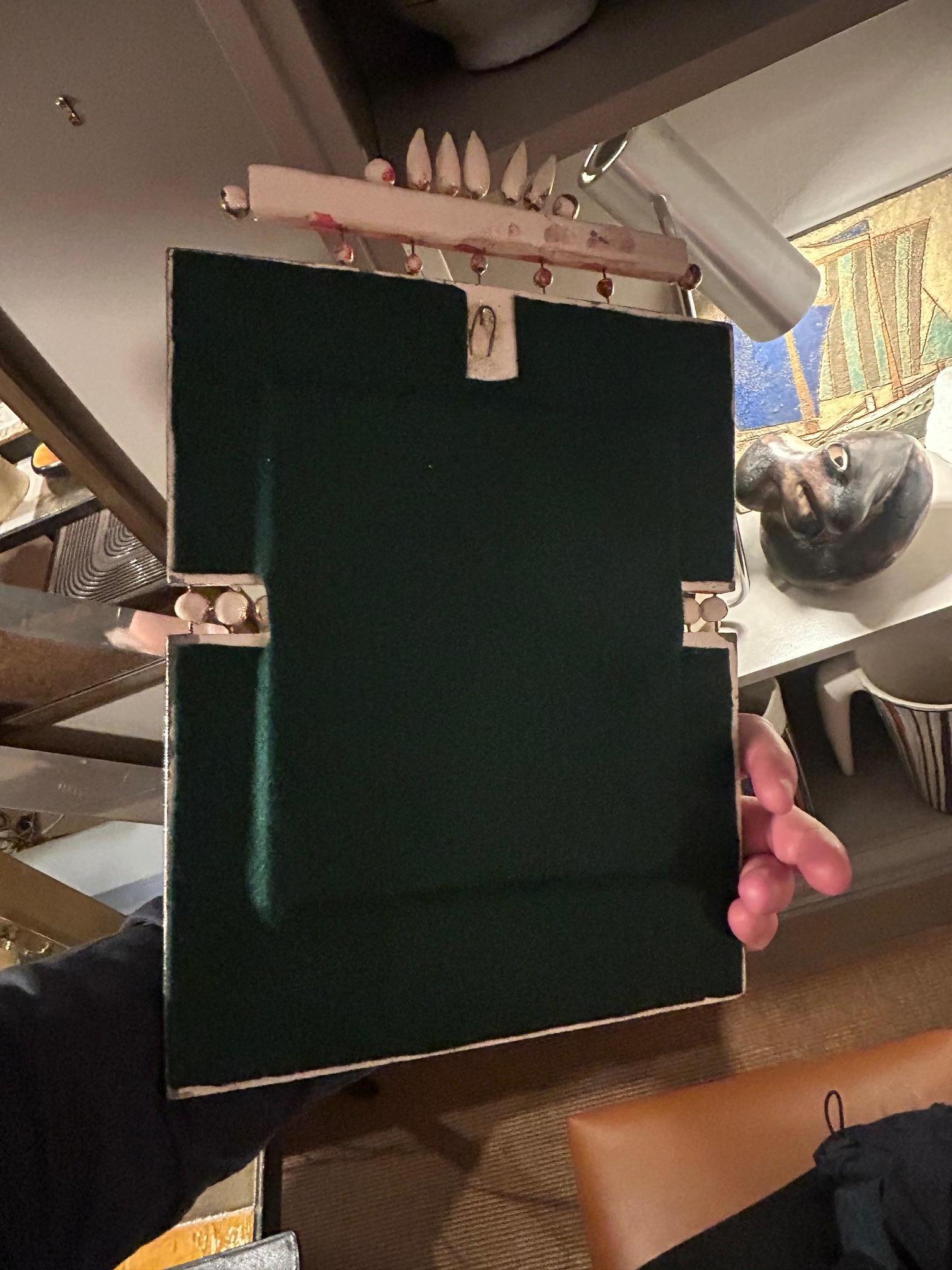 Miroir en céramique antique du 20e siècle par Georges Pelletier Bon état - En vente à Paris, FR