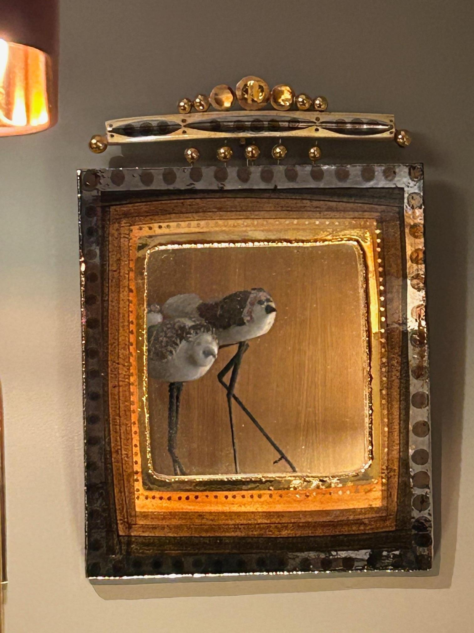 Late 20th Century 20th Century antique ceramic mirror by Georges Pelletier For Sale