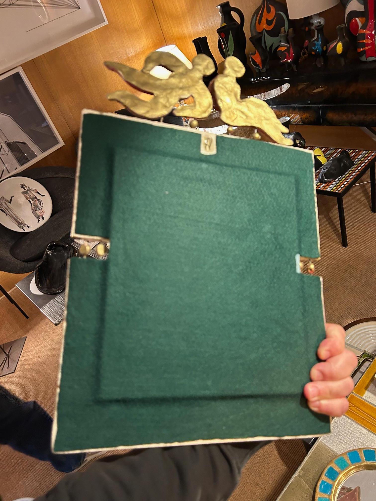 Miroir en céramique antique du 20e siècle par Georges Pelletier en vente 2