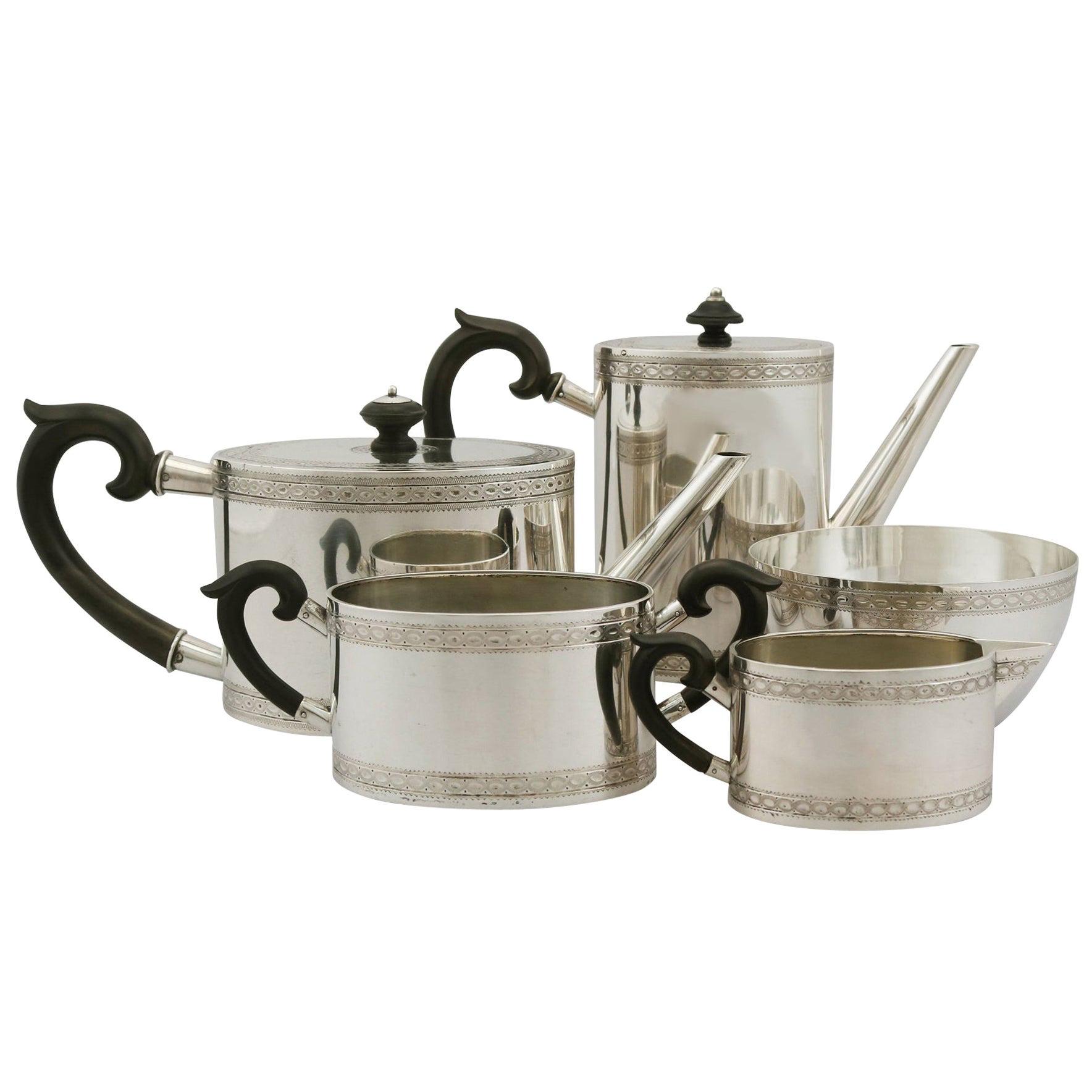 20th Century Continental Silver Five-Piece Tea and Coffee Service