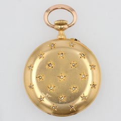 20th Century Antique Diamond 18 Karat Yellow Gold Collar Watch