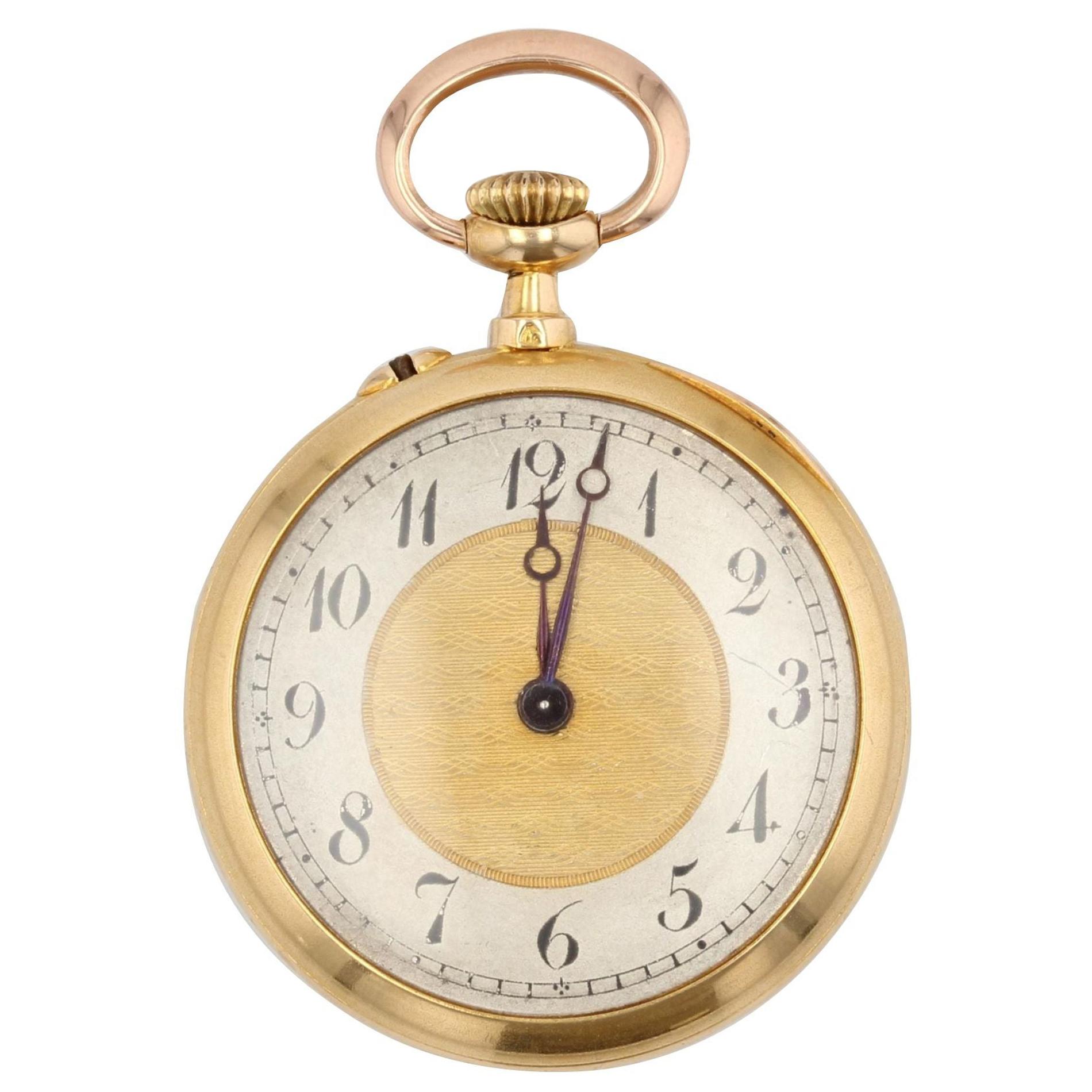 20th Century Antique Diamond 18 Karat Yellow Gold Collar Watch