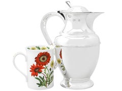 Cerveza con tapa de plata de ley inglesa eduardiana /  Jarra de agua